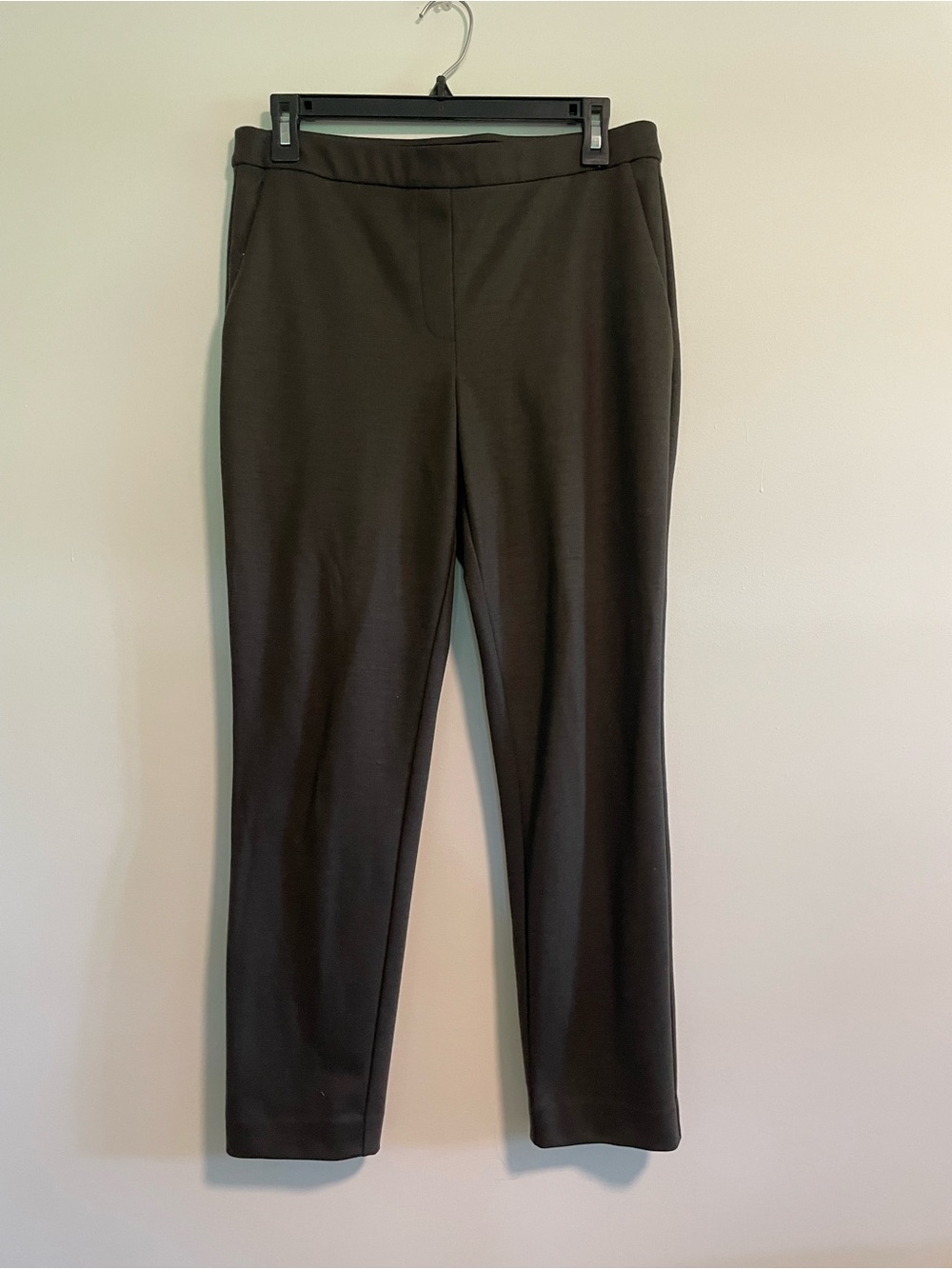 Theory women’s charcoal 89% virgin wool pants trousers size 4